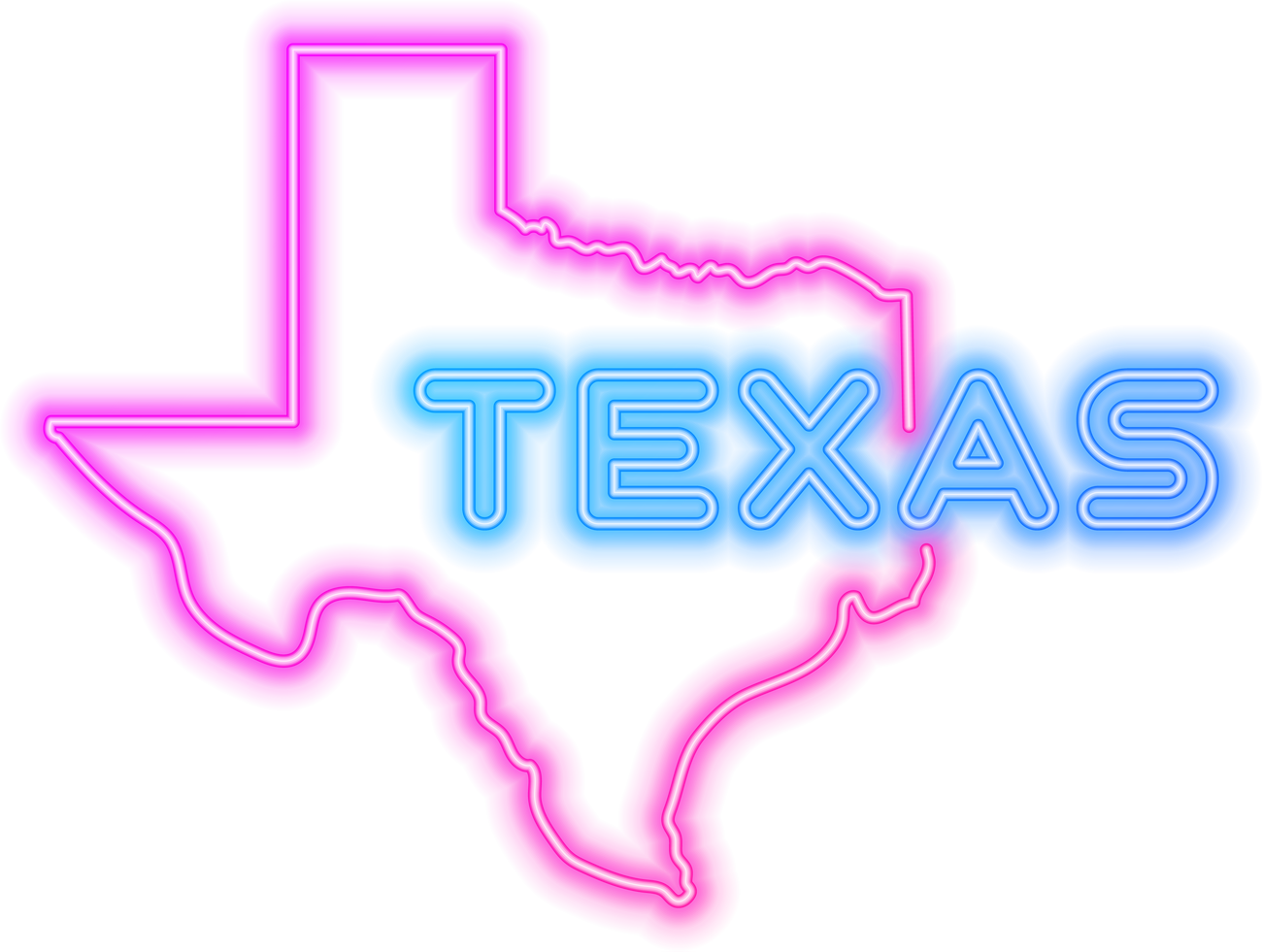 Texas Neon USA State